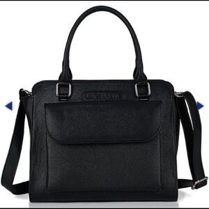 Laverapelle 2428004 Women’s Belladona Leather Crossbody Shoulder Bag Black